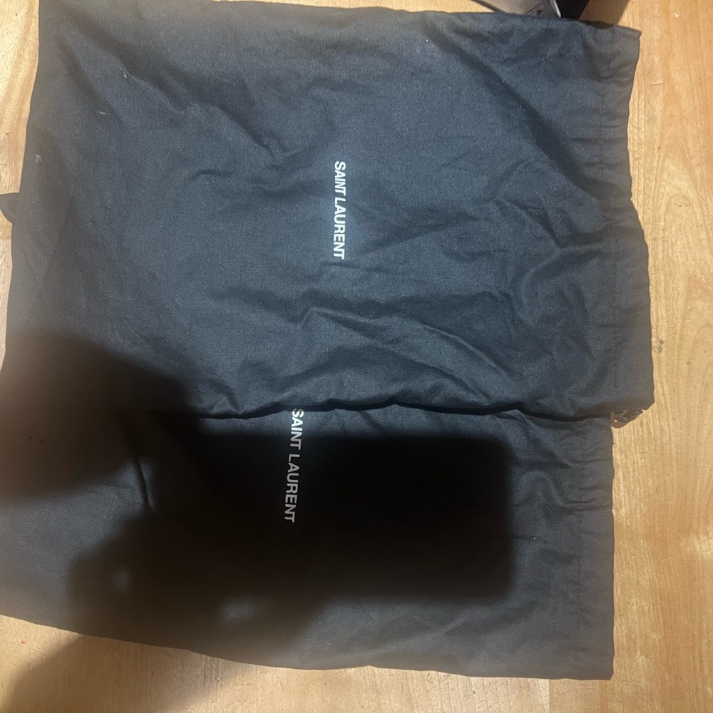 Yves Saint Laurent Black Patent Leather Heels with Logo Heel - Picture 3 of 6
